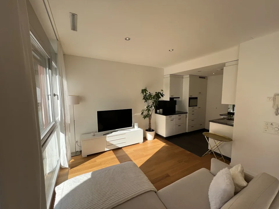 Möblierte 2.5-Zimmer-Wohnung mit Balkon und Seesicht in Zug