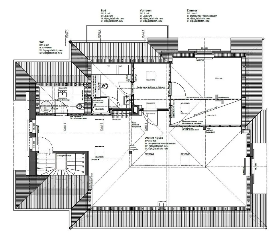 Attraktives Büro/Atelier im Dachgeschoss – Foto 7 von 7