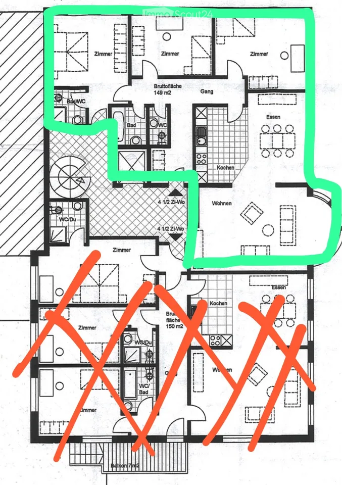 Grand appartement - Susten