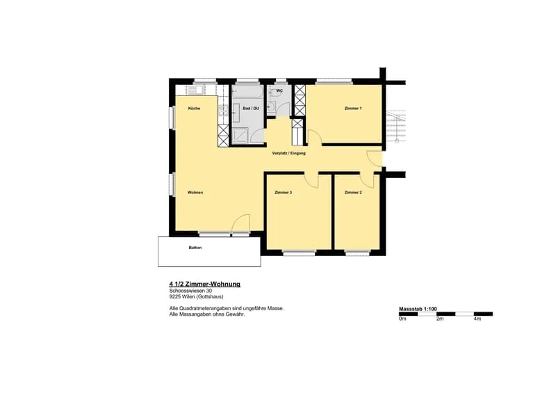 4.5 room apartment with balcony and green view
