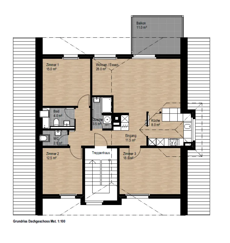 Large 4.5-room apartment on the 2nd floor in Grossaffoltern