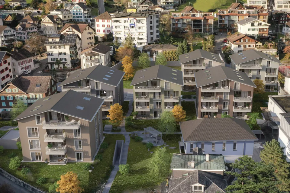 Appartement lumineux, neuf et luxueux de 3½ pièces (E7) au dernier étage avec grand balcon