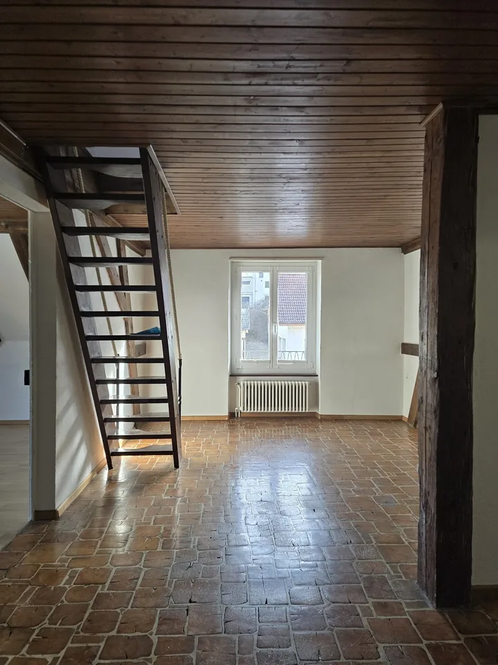 Duplex attic with character!