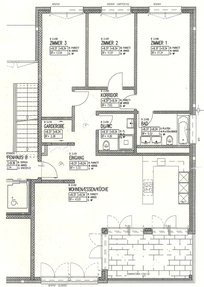 Zentral gelegene 4.5-Zimmer-Wohnung mit schöner Aussicht – Foto 9 von 9