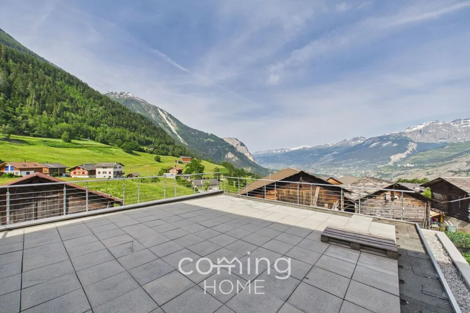 Maison individuelle bifamiliale avec vue panoramique, terrasses, écurie et garage double - Unterems – Foto 21 von 31