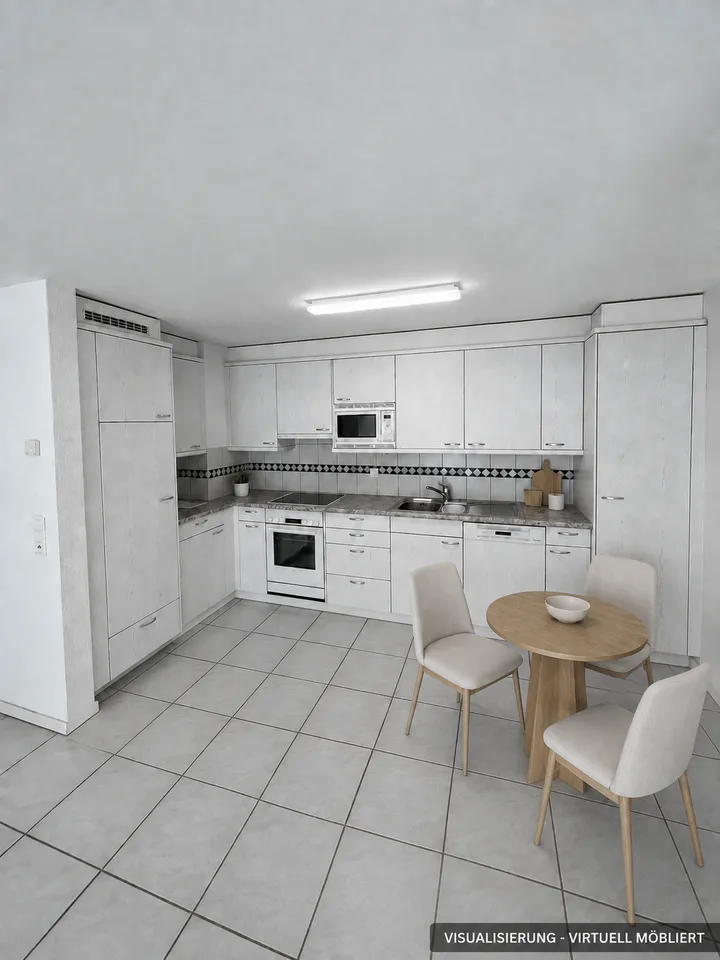 Appartement pour personnes âgées - Appartement de 3,5 pièces lumineux avec balcon orienté sud-ouest dans le centre du village près du marché Menzo