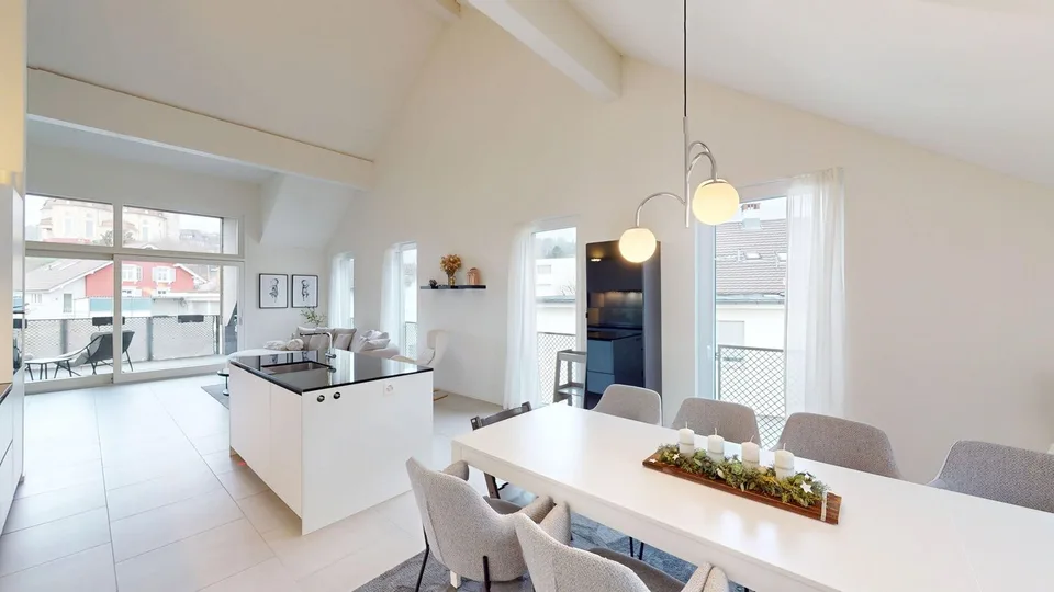 Appartement spacieux 4.5 pièces en mansarde avec terrasse de 18 m²
