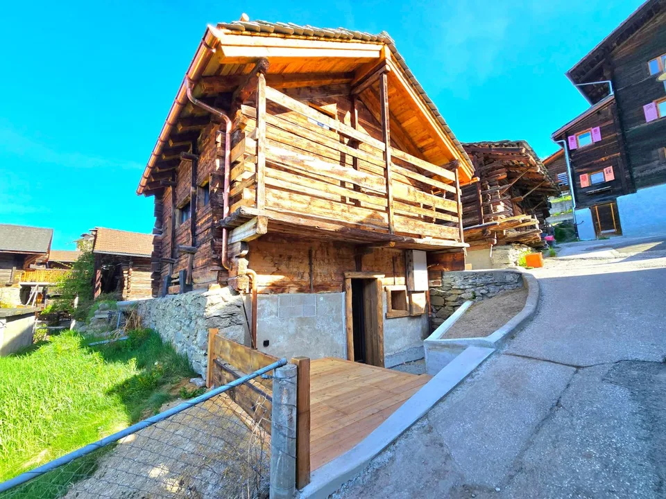 Prächtige renovierte Scheune in Mase mit Terrassen, Aussicht und Parkplatz (Val d'Hérens) – Foto 18 von 22