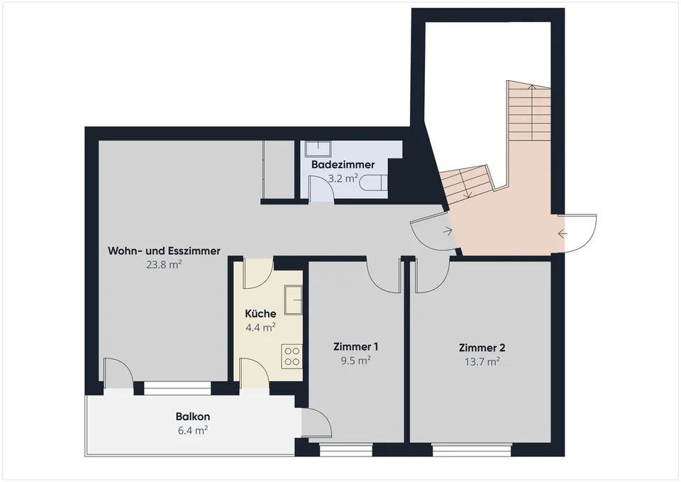 Appartement 3 pièces rénové avec vue panoramique à Biel – Foto 17 von 18