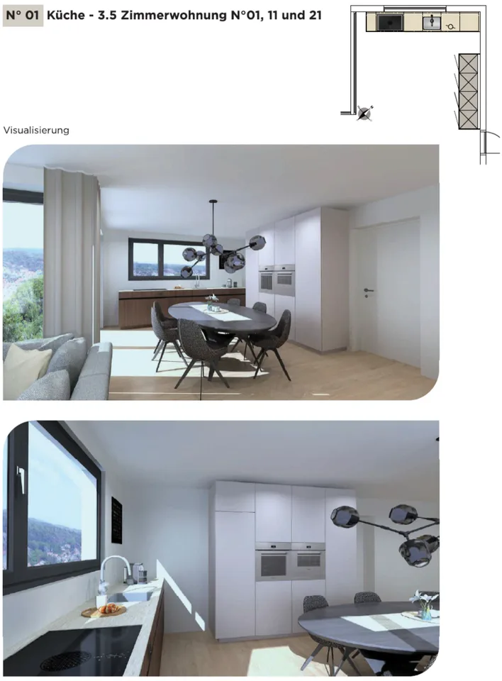 Wohnen mit Weitblick - grosszügige 3.5-Zimmer-Wohnung