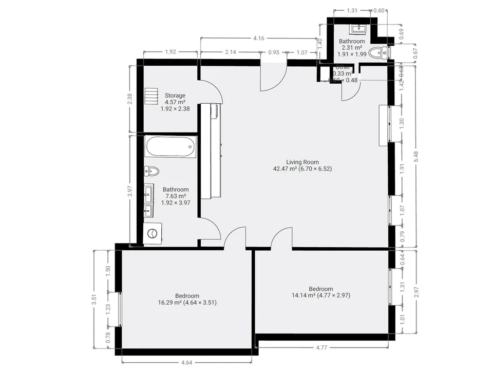 Au cœur de la vieille ville - Grand appartement avec 2 salles de bain et local de stockage – photo 13 sur 16