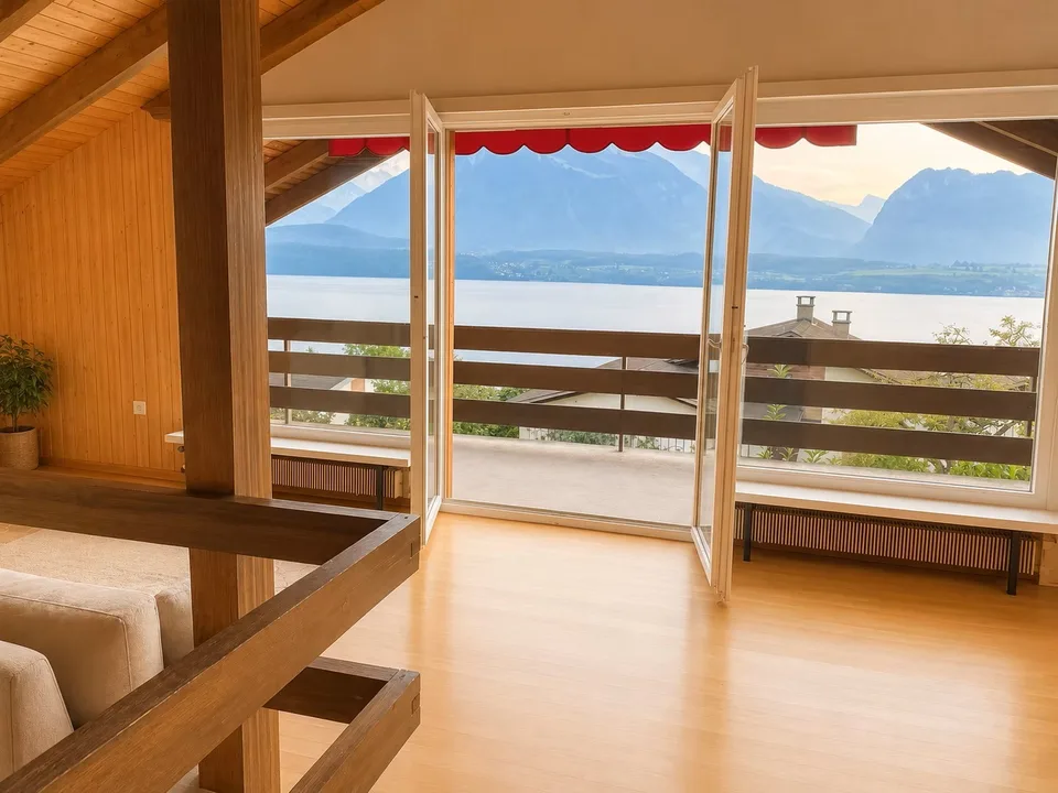 Charming single-family house with studio and breathtaking lake view – living above Lake Thun – photo 6 of 13