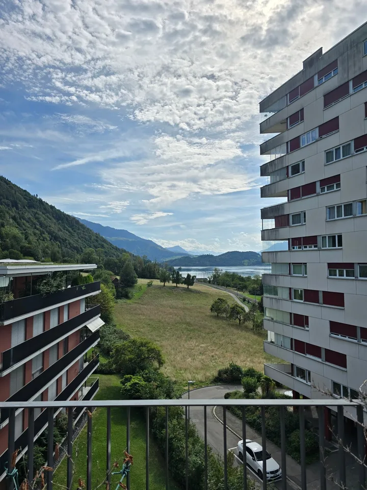 4.5-Zimmerwohnung mit Panoramablick auf See und Berge