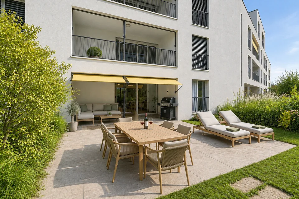 Gartenwohnung mit Wintergarten und grosser Terrasse – photo 2 sur 7
