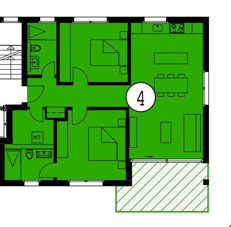 Appartamento moderno con standard elevati, vista sulle Alpi e balcone soleggiato a Boswil