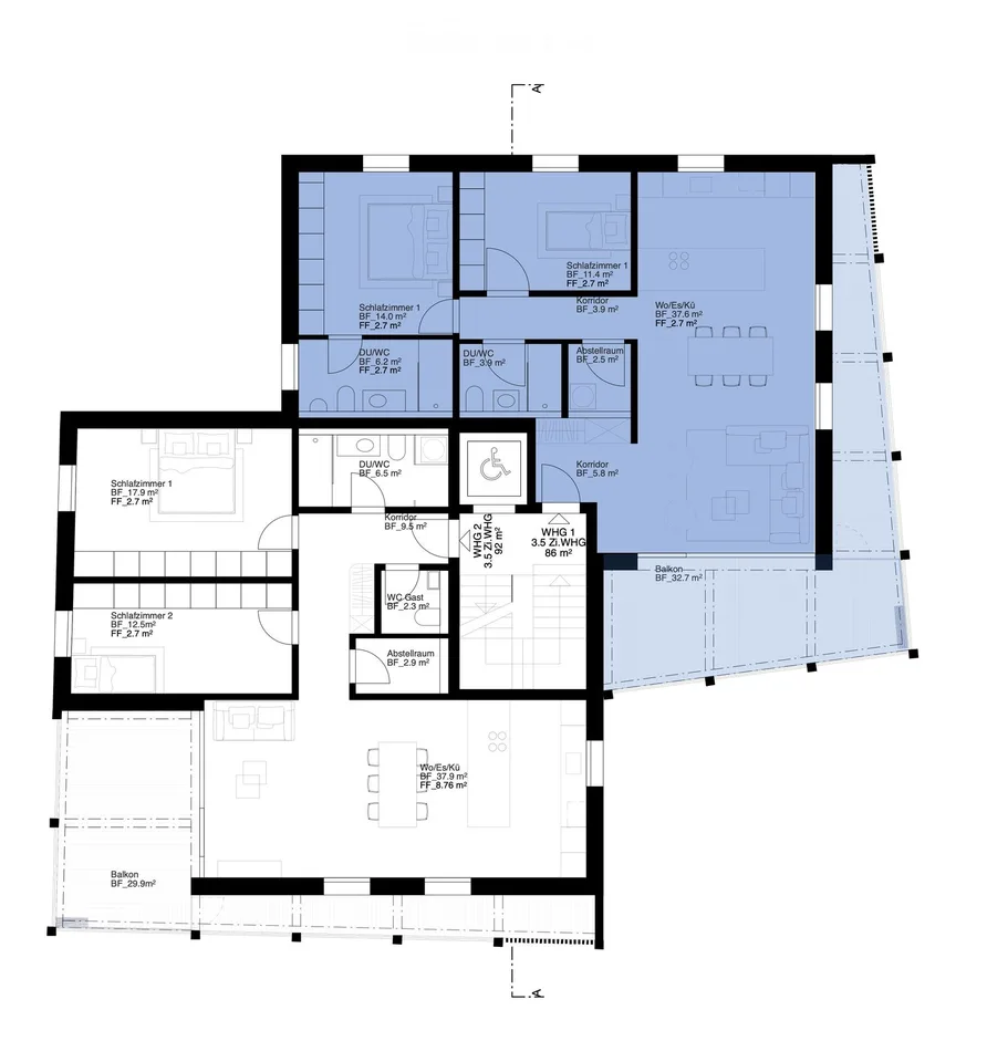 DOMUS - so macht Wohnen Freude! Wohnung Ost im 1. Obergeschoss – Foto 3 von 6