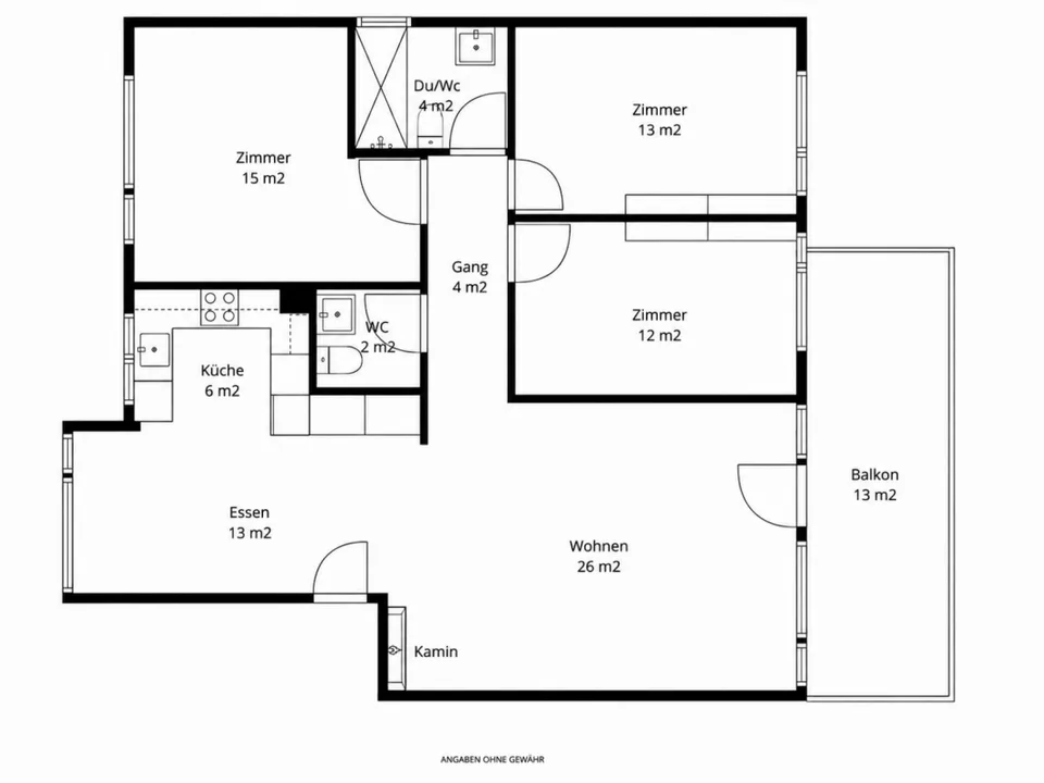 Appartamento ristrutturato 4.0 locali con ampio balcone in posizione centrale (1° piano) Copia