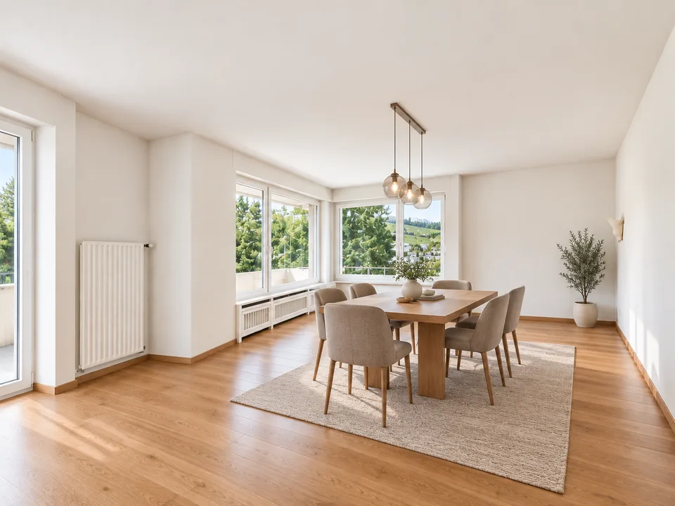 Traumhafter Garten mit Pergola und Fernsicht, Garage und Aussenparkplatz