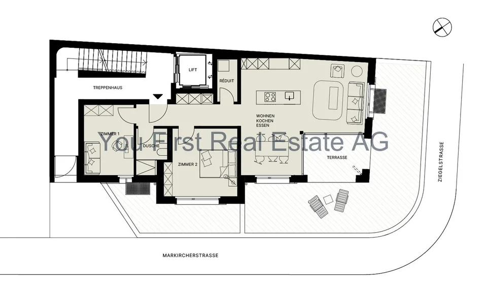 Wohnung W01 3.5-Zimmer-Gartenwohnung mit Terrasse – Foto 9 von 9