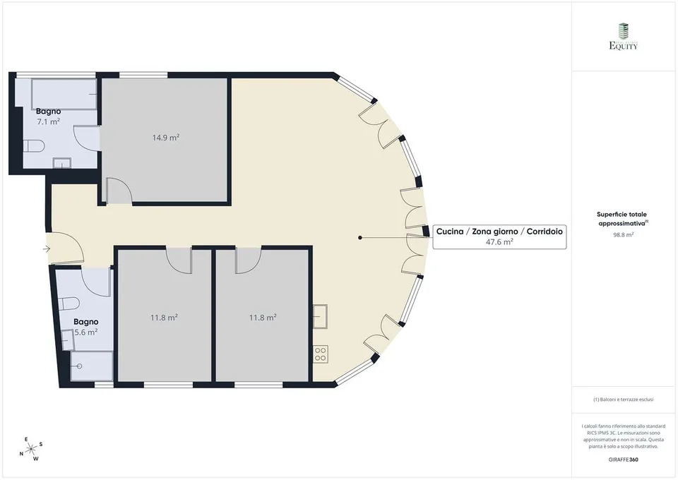 Bellinzona - Appartement 4.5 pièces disponible immédiatement – photo 10 sur 10