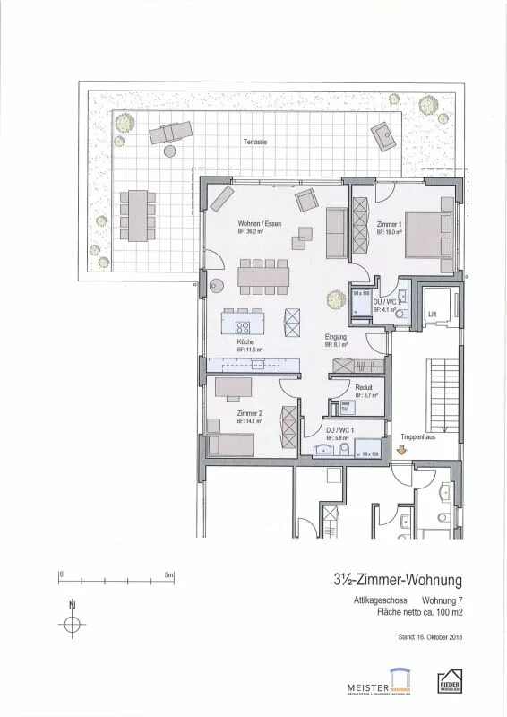 Sensational 3.5-room attic apartment