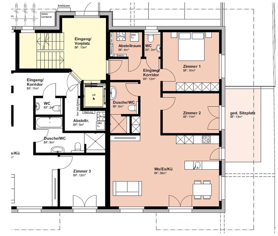 Spacious 3.5-room apartment for rent.