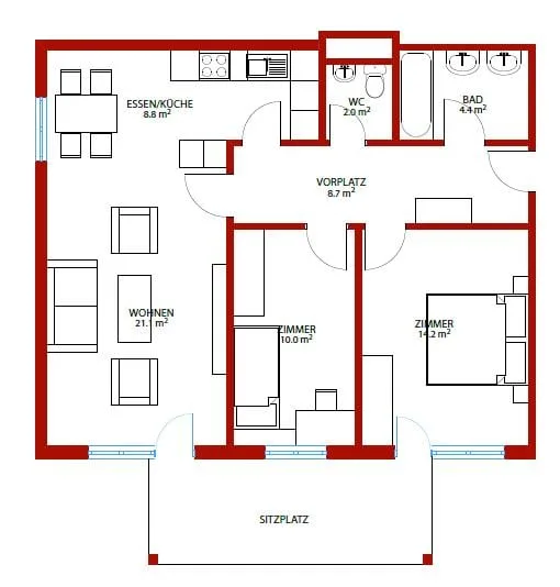 Appartement idéal pour les familles dans un cadre verdoyant !