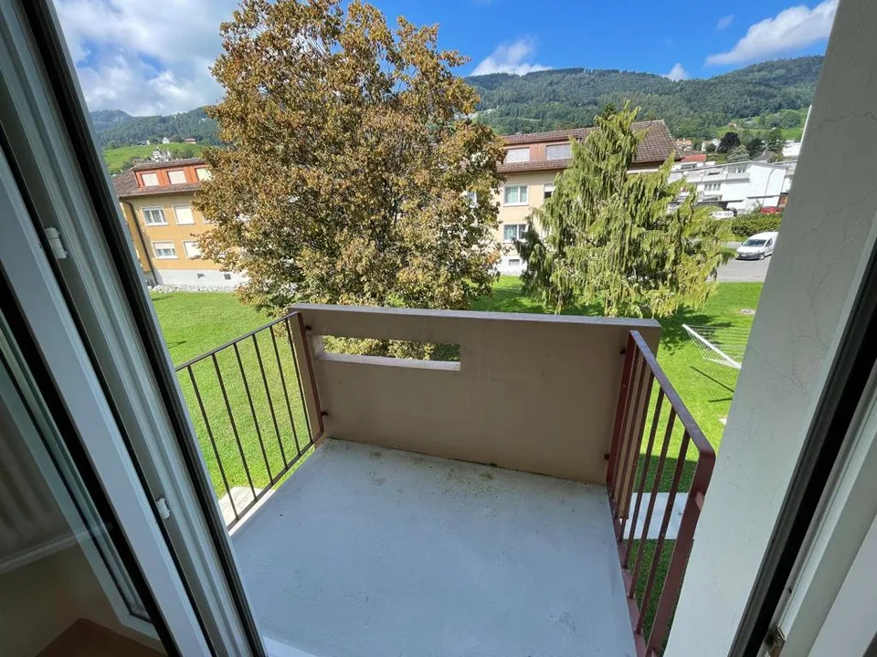 Bright 4-room apartment with balcony and mountain view in Rebstein
