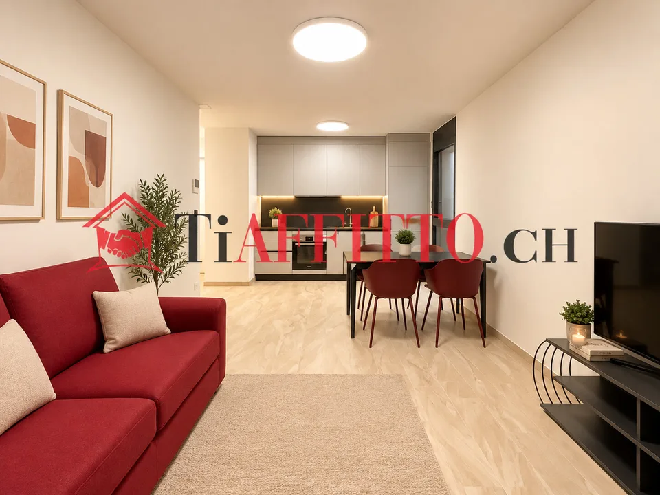 NOUVEAU 2,5 PIÈCES AVEC GRANDE TERRASSE À LUGANO SORENGO