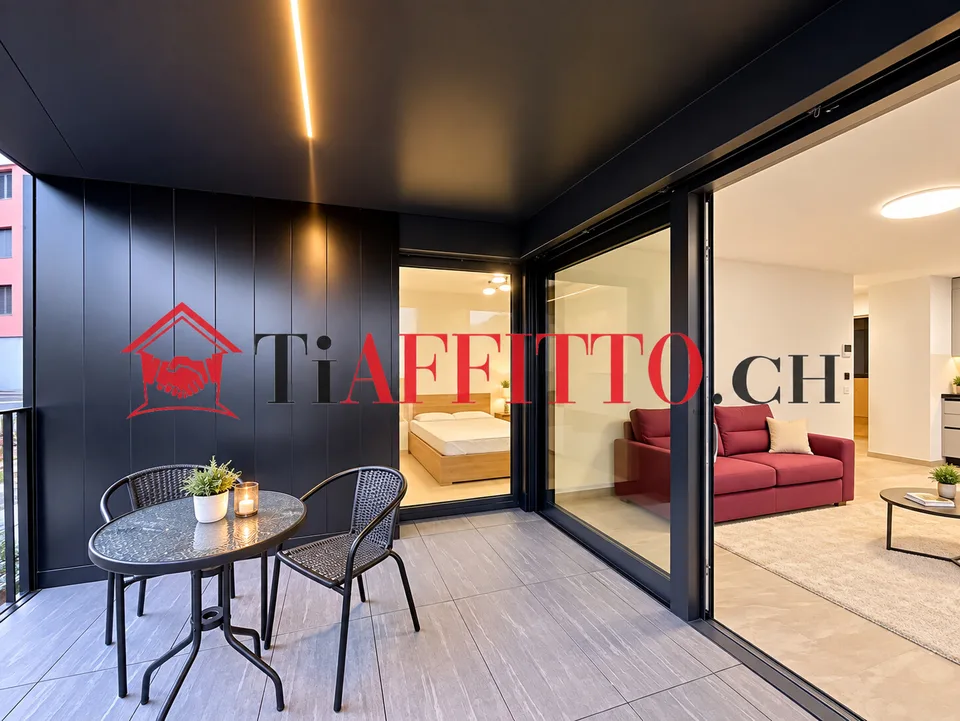 NOUVEAU 2,5 PIÈCES AVEC GRANDE TERRASSE À LUGANO SORENGO