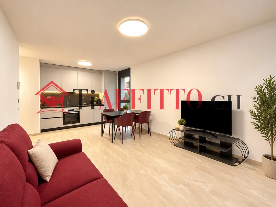 NOUVEAU 2,5 PIÈCES AVEC GRANDE TERRASSE À LUGANO SORENGO