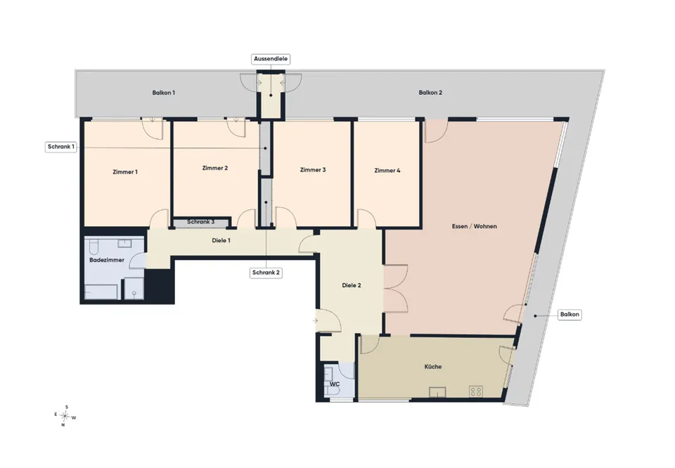 Exklusiv inmitten Visp: Renovierte 5.5ZWG,Umlaufbalkon, Lift&Garage