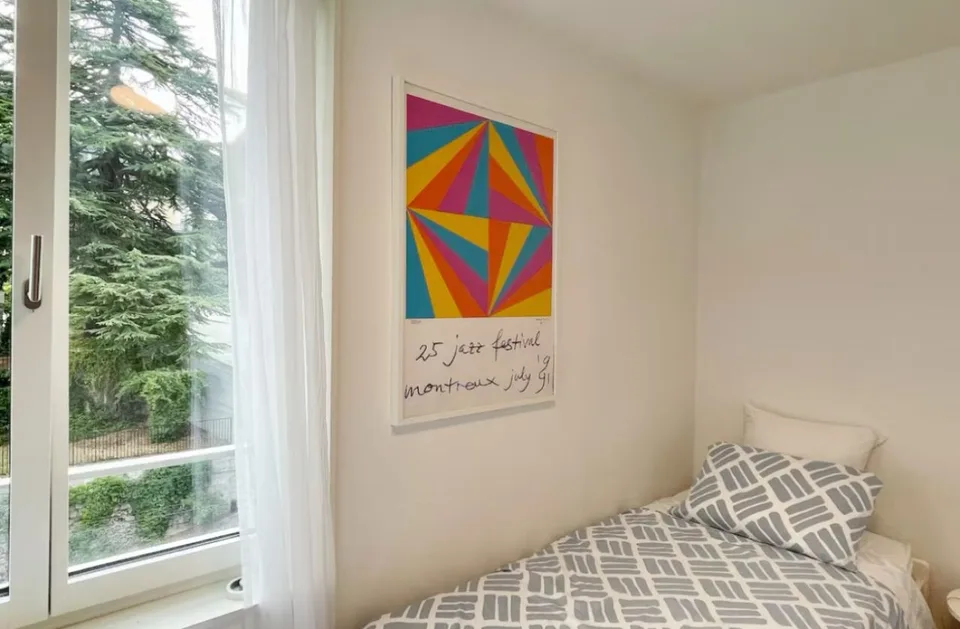 Beautiful 3.5-room apartment furnished in Montreux with lake view