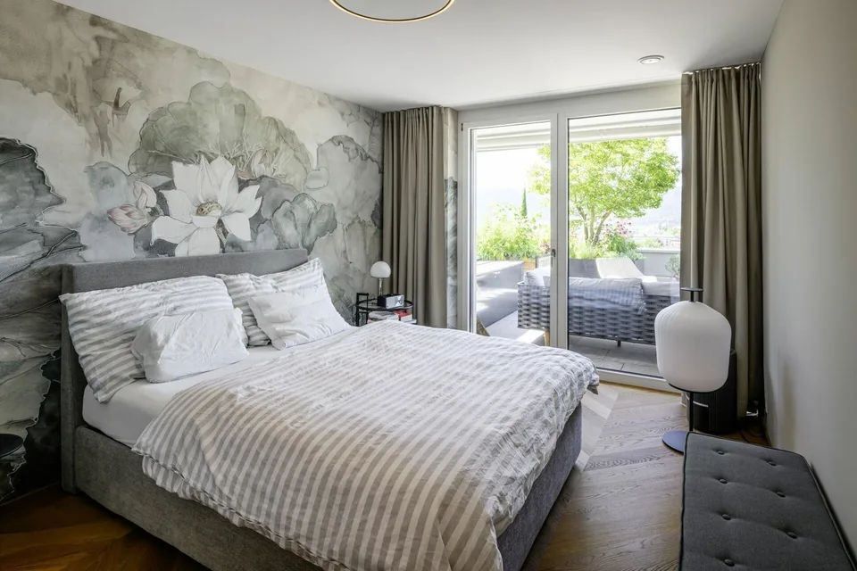Terrassenwohnung mit Panoramablick bis in die Alpen – Foto 6 von 11