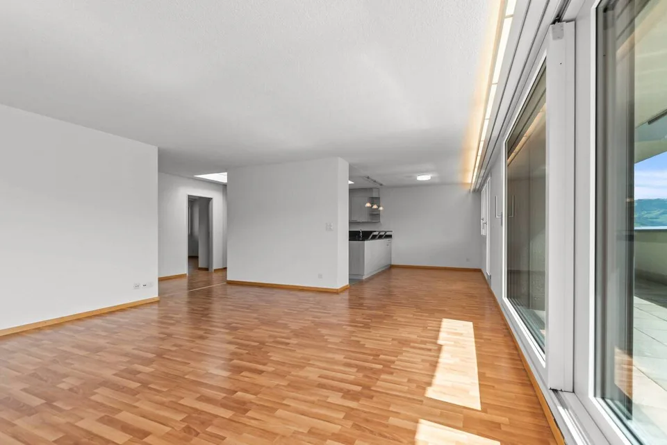Spacious 5.5-room attic apartment with 72 m² terrace and panoramic view