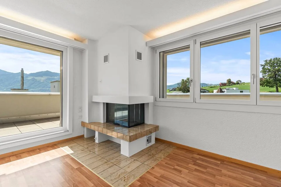 Spacious 5.5-room attic apartment with 72 m² terrace and panoramic view
