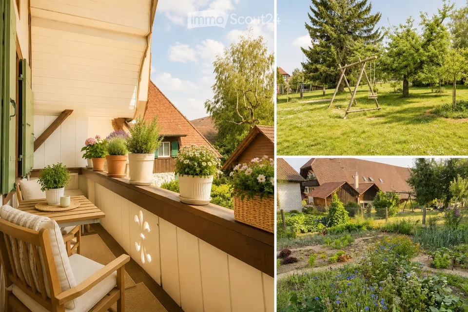 Grosszügige 4.5-Zimmer-Wohnung mit Balkon und Garten