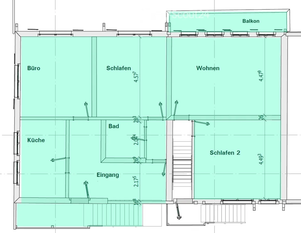 Grosszügige 4.5-Zimmer-Wohnung mit Balkon und Garten