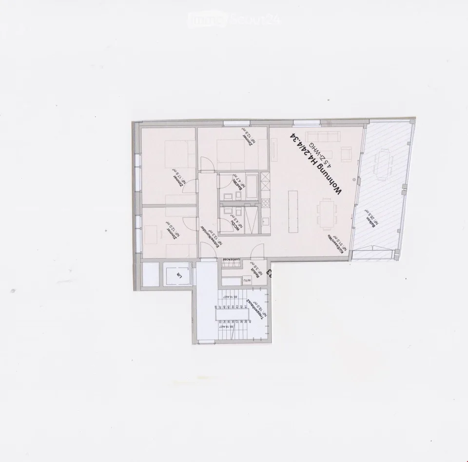 Appartement au bord du ruisseau du village avec beaucoup de lumière