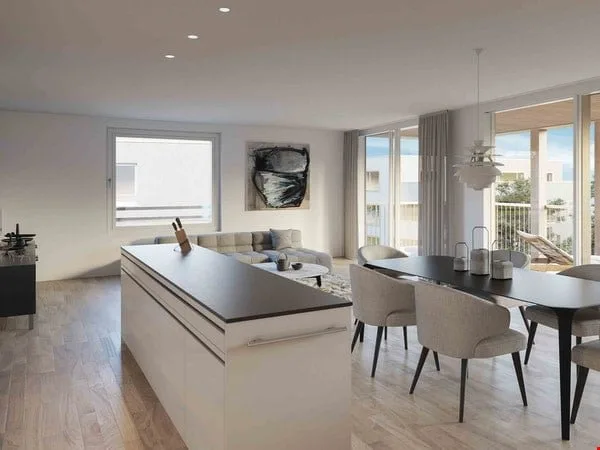 Appartement au bord du ruisseau du village avec beaucoup de lumière