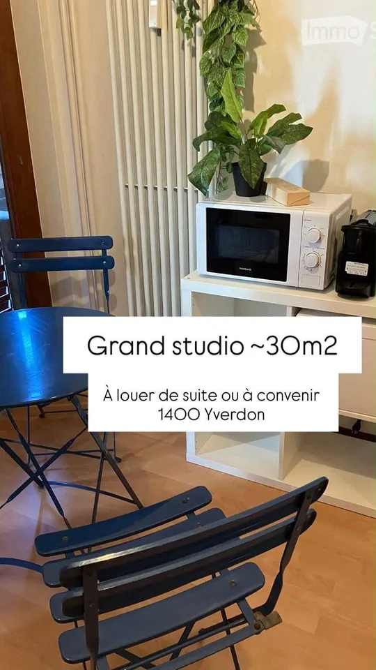 Studio zur Miete in Yverdon nahe Stadtzentrum