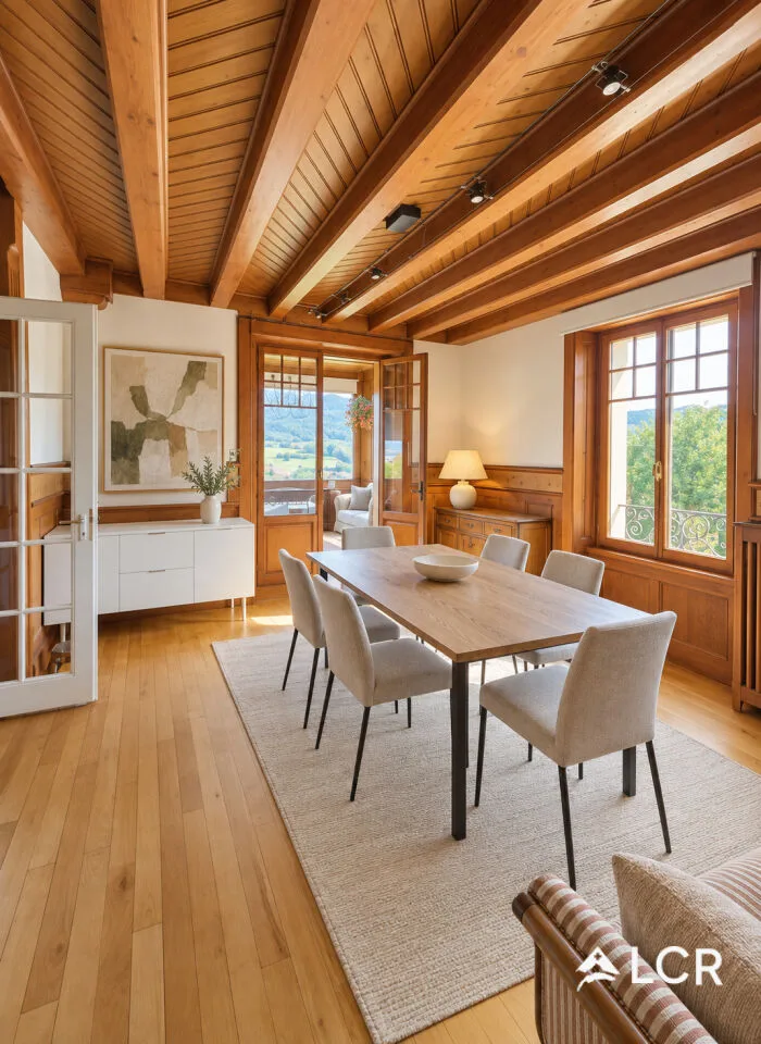 Schöne 5,5-Zimmer-Wohnung / 4 Schlafzimmer / 1 Badezimmer / 1 Terrasse / 1 Kamin / 1 Veranda