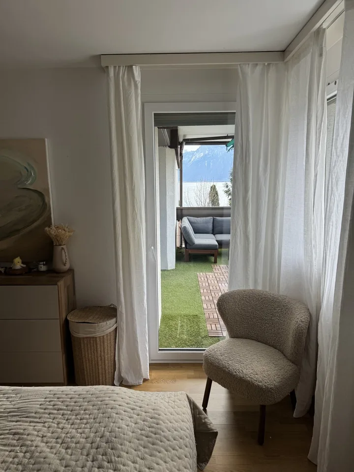 Bel appartement meublé de 2.5 pièces à 30 secondes du lac