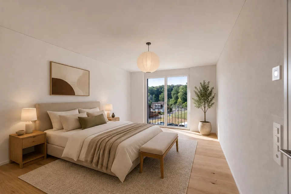 Maisonette en attique inondée de lumière avec vue loin et jardin privé