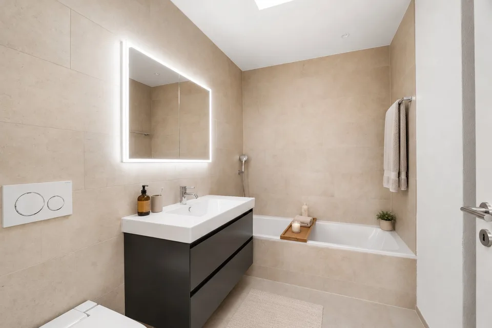 Maisonette en attique inondée de lumière avec vue loin et jardin privé