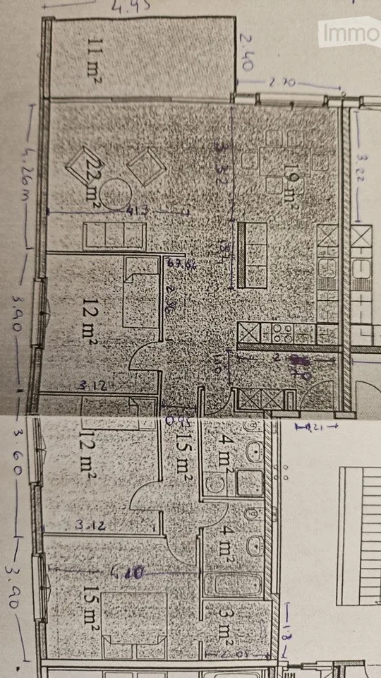 Appartement de 4,5 pièces de 106 m² avec grand balcon