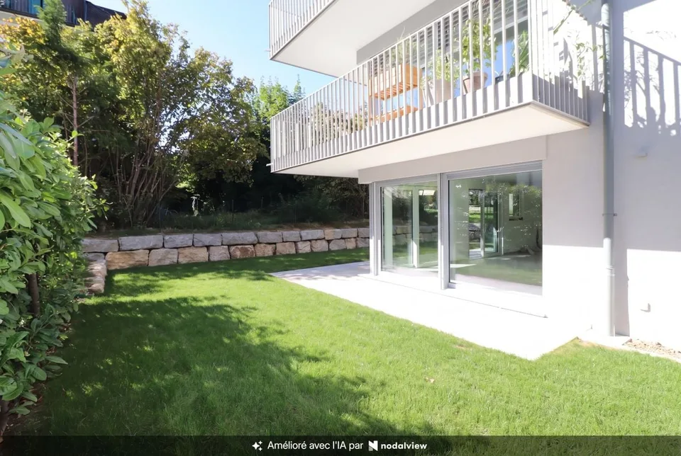 Selten zu haben! 5 Minuten zu Fuß vom CHUV und nahe dem Zentrum, wunderschöne Neuwagen-Erdgeschosswohnung, 4,5 Zimmer, Quartier ohne jede Lärmbelästigung! – Foto 5 von 10