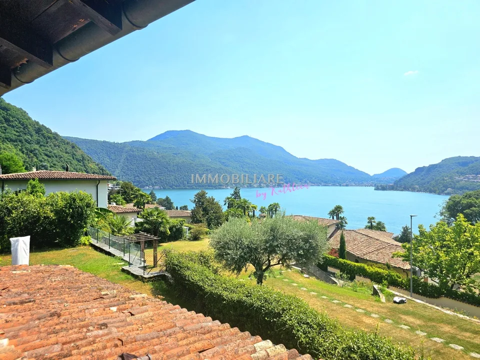 Appartamento nel Villa nel primo piano con bella terrazza e vista lago