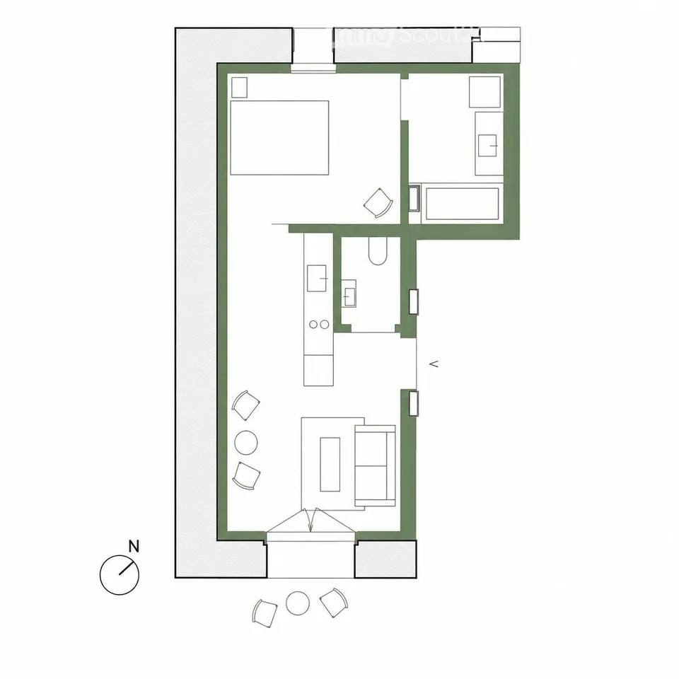 PUIDOUX Magnifico appartamento di 2 locali nuovo con giardino privato