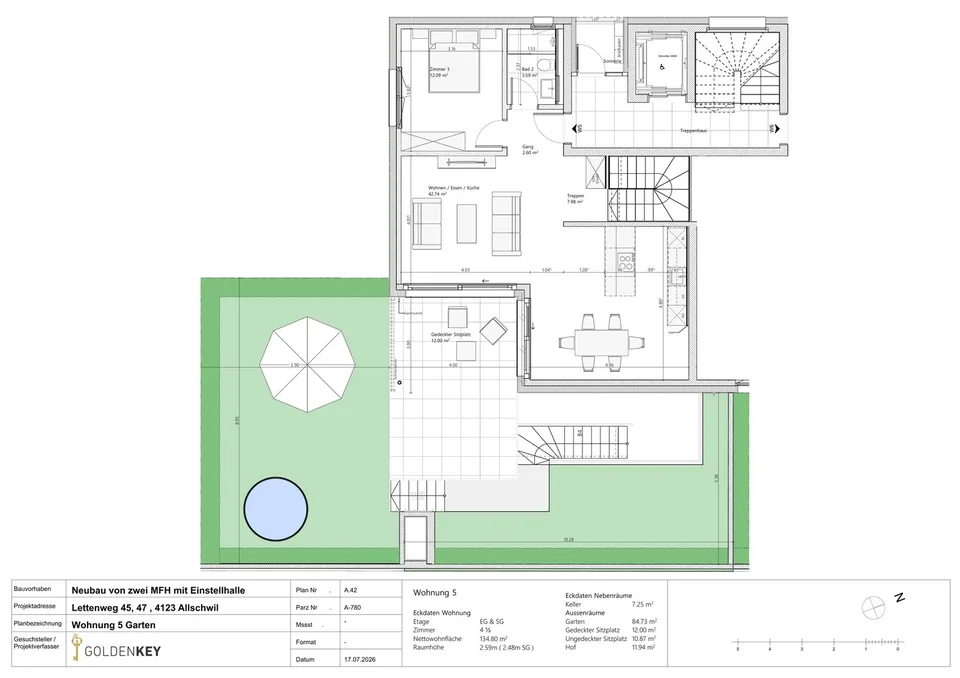 Schlüsselfertige 4.5-Zimmer-Gartenmaisonette mit 135 m² Wohnfläche – Foto 5 von 9
